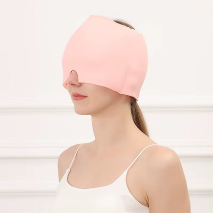 Migraine Relief Cap Head Hot Cold Therapy Headache Ice Hat Stress Relax Pain Pack Eye Mask Massage Tool
